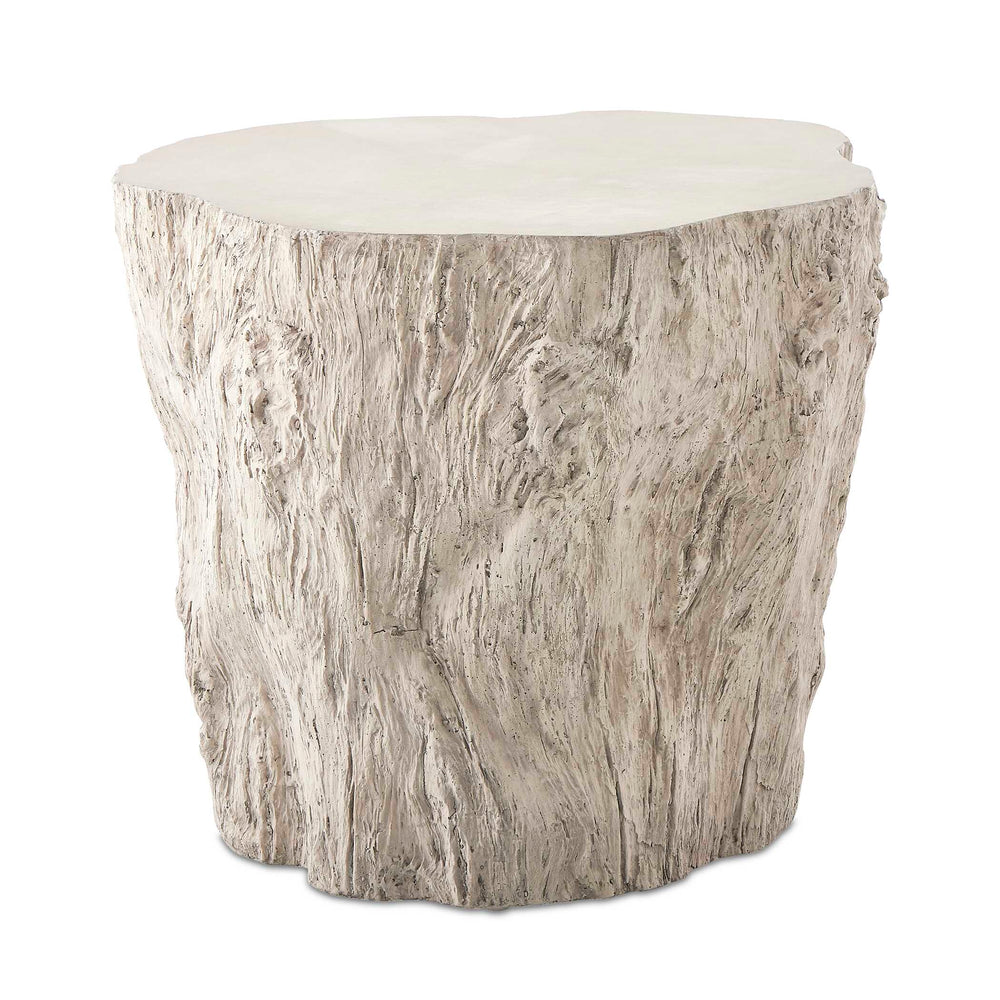 Uttermost Oakmont Outdoor Side Table - Unique Glass Reinforced Concrete With Organic Textured Appeal White Cast Gfrc Concrete 50196