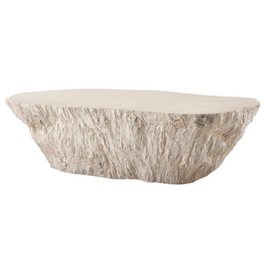 Uttermost Oakmont Outdoor Side Table - Unique Glass Reinforced Concrete With Organic Textured Appeal White Cast Gfrc Concrete 50197