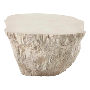 Uttermost Oakmont Outdoor Side Table - Unique Glass Reinforced Concrete With Organic Textured Appeal White Cast Gfrc Concrete 50197