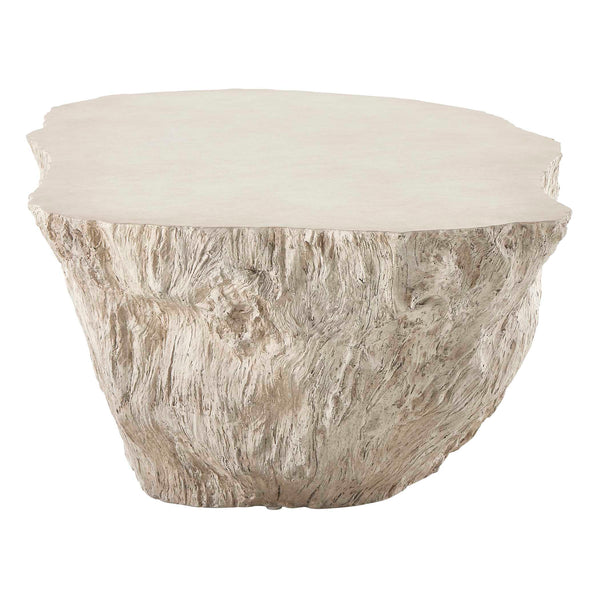 Uttermost Oakmont Outdoor Side Table - Unique Glass Reinforced Concrete With Organic Textured Appeal White Cast Gfrc Concrete 50197