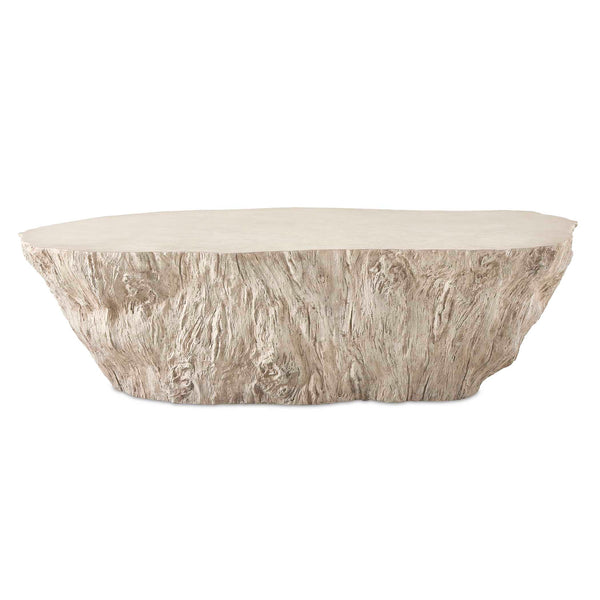 Uttermost Oakmont Outdoor Side Table - Unique Glass Reinforced Concrete With Organic Textured Appeal White Cast Gfrc Concrete 50197