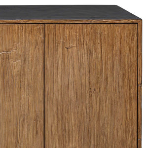 Uttermost Uttermost Kelvin Five-Door Media Console With Concrete Top, Teak-Skin Doors & Solid Mahogany Frame 50267