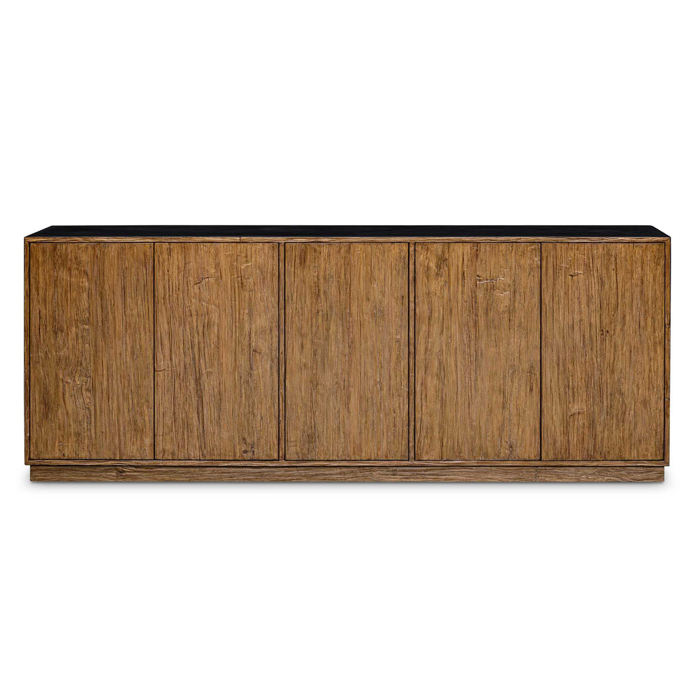 Uttermost Uttermost Kelvin Five-Door Media Console With Concrete Top, Teak-Skin Doors & Solid Mahogany Frame 50267