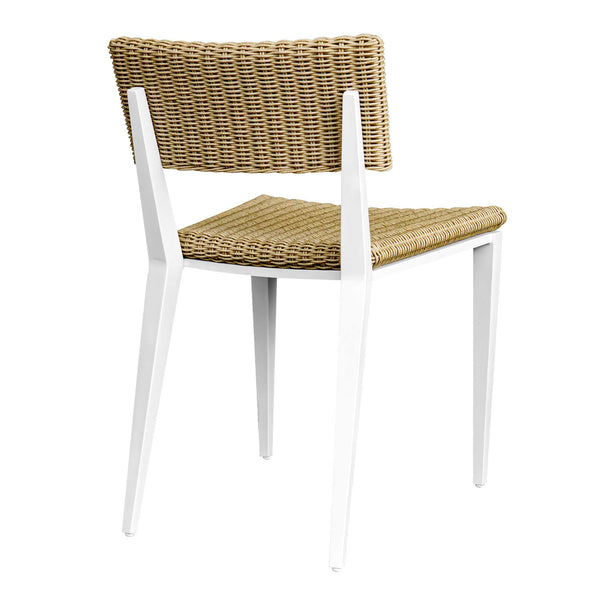 Uttermost Calbas Outdoor Dining Chair - Stylish Comfort With Durable Aluminum And All-weather Wicker White,Woodtone Metal Aluminium And Wicker 50241