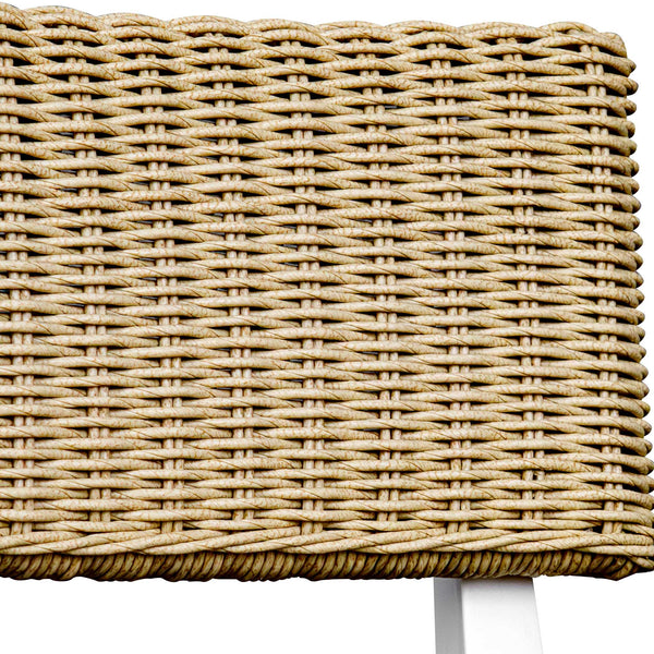 Uttermost Calbas Outdoor Dining Chair - Stylish Comfort With Durable Aluminum And All-weather Wicker White,Woodtone Metal Aluminium And Wicker 50241