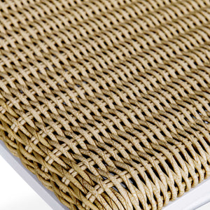 Uttermost Calbas Outdoor Counter Stool – Stylish Comfort With Elegant Wicker For Your Patio Bliss White,Woodtone Metal Aluminium And Wicker 50242