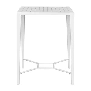 Uttermost Montellano White Outdoor Bar Table – Sleek Aluminum Design For Stylish Entertaining Space White Metal Aluminium 50238