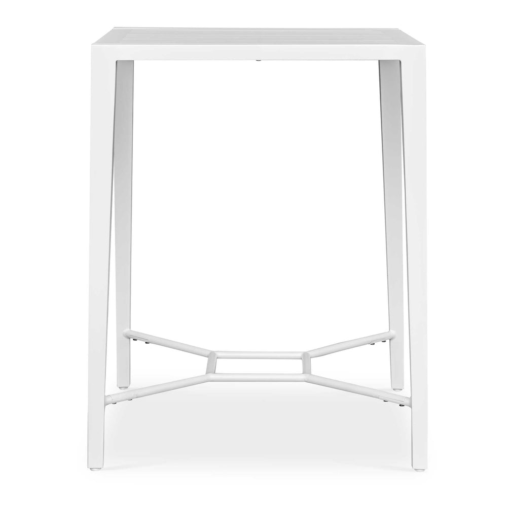 Uttermost Montellano White Outdoor Bar Table – Sleek Aluminum Design For Stylish Entertaining Space White Metal Aluminium 50238