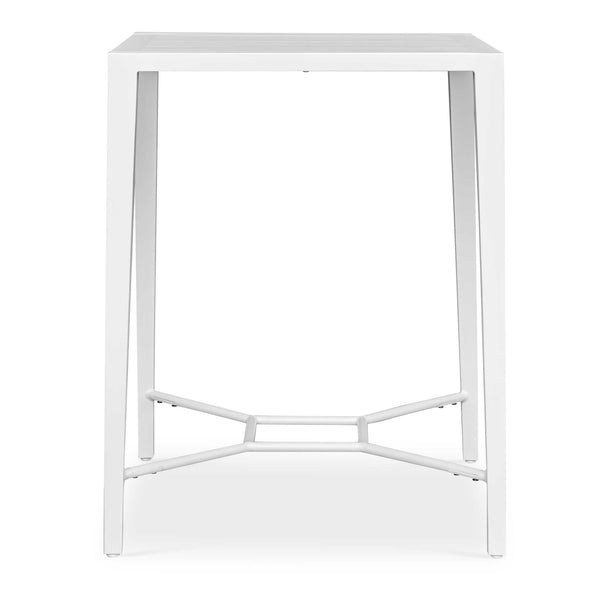 Uttermost Montellano White Outdoor Bar Table – Sleek Aluminum Design For Stylish Entertaining Space White Metal Aluminium 50238