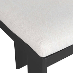 Uttermost Bolster Back Outdoor Counter Stool – Stylish, Durable Seating For Your Modern Patio Space White Metal Aluminium With Cushion Crescent Cloud Dancer 53045