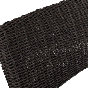 Uttermost Calbas Outdoor Counter Stool – Stylish Comfort With Elegant Wicker For Your Patio Bliss Black Metal Aluminium With Wicker 50297