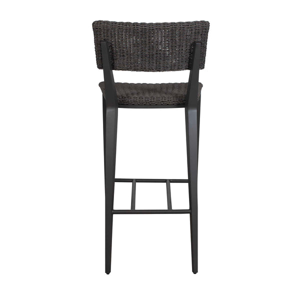 Uttermost Calbas Outdoor Counter Stool – Stylish Comfort With Elegant Wicker For Your Patio Bliss Black Metal Aluminium With Wicker 50298