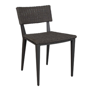 Uttermost Calbas Outdoor Dining Chair - Stylish Comfort With Durable Aluminum And All-weather Wicker Black Metal Aluminium With Wicker 50299