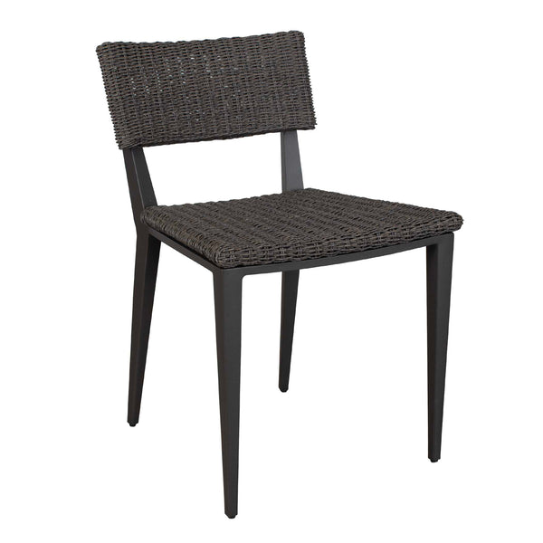 Uttermost Calbas Outdoor Dining Chair - Stylish Comfort With Durable Aluminum And All-weather Wicker Black Metal Aluminium With Wicker 50299