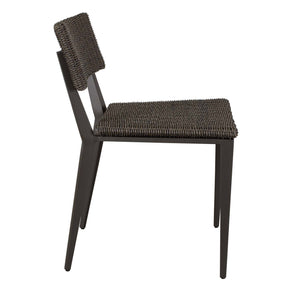 Uttermost Calbas Outdoor Dining Chair - Stylish Comfort With Durable Aluminum And All-weather Wicker Black Metal Aluminium With Wicker 50299