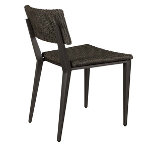 Uttermost Calbas Outdoor Dining Chair - Stylish Comfort With Durable Aluminum And All-weather Wicker Black Metal Aluminium With Wicker 50299