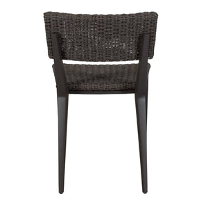 Uttermost Calbas Outdoor Dining Chair - Stylish Comfort With Durable Aluminum And All-weather Wicker Black Metal Aluminium With Wicker 50299