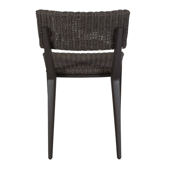 Uttermost Calbas Outdoor Dining Chair - Stylish Comfort With Durable Aluminum And All-weather Wicker Black Metal Aluminium With Wicker 50299