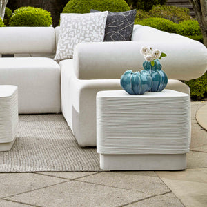 Uttermost Saltwater Concrete Side Table - Stylish, Durable Design For Indoor & Outdoor Spaces White Glass Fiber Reinforced Concrete 50306