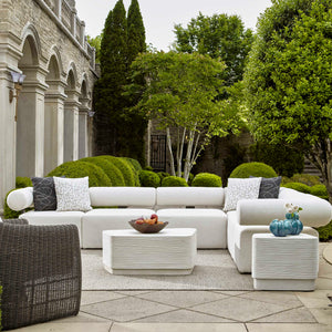 Uttermost Saltwater Concrete Side Table - Stylish, Durable Design For Indoor & Outdoor Spaces White Glass Fiber Reinforced Concrete 50306