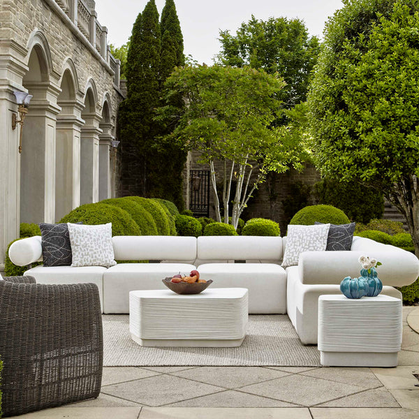 Uttermost Saltwater Concrete Side Table - Stylish, Durable Design For Indoor & Outdoor Spaces White Glass Fiber Reinforced Concrete 50306