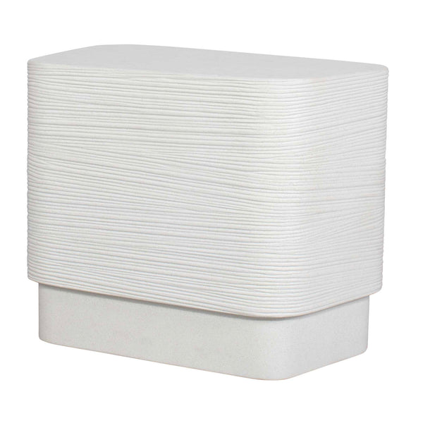 Uttermost Saltwater Concrete Side Table - Stylish, Durable Design For Indoor & Outdoor Spaces White Glass Fiber Reinforced Concrete 50306