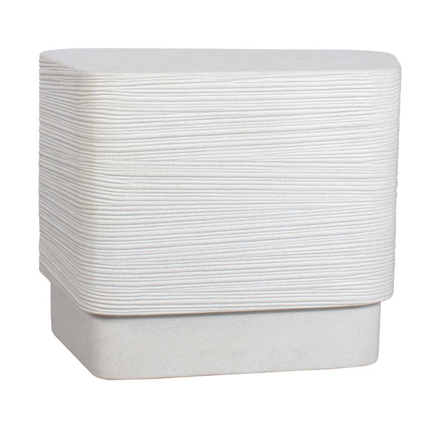 Uttermost Saltwater Concrete Side Table - Stylish, Durable Design For Indoor & Outdoor Spaces White Glass Fiber Reinforced Concrete 50306