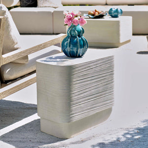 Uttermost Saltwater Concrete Side Table - Stylish, Durable Design For Indoor & Outdoor Spaces White Glass Fiber Reinforced Concrete 50306