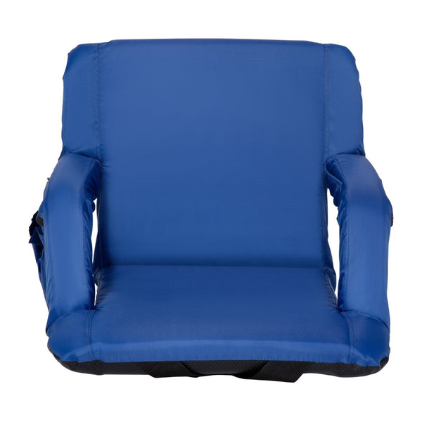 English Elm Malta Set of 2 Portable Lightweight Reclining Stadium Chairs for Ultimate Comfort and Convenience Blue FV-FA090-BL-2-GG