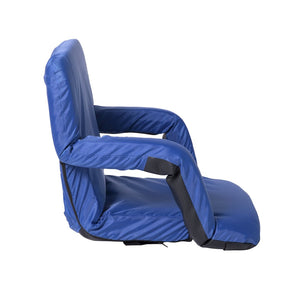 English Elm Malta Set of 2 Portable Lightweight Reclining Stadium Chairs for Ultimate Comfort and Convenience Blue FV-FA090-BL-2-GG