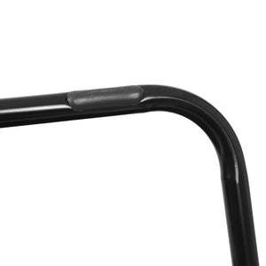 English Elm Eleanor 56" Oversized Portable Folding Double Saucer Chair in Plush Faux Fur for Ultimate Comfort Black Fabric/Black Frame FV-FDS-001-BK-BK-GG