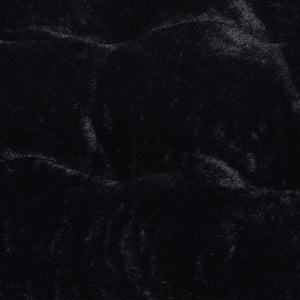 English Elm Eleanor 56" Oversized Portable Folding Double Saucer Chair in Plush Faux Fur for Ultimate Comfort Black Fabric/Black Frame FV-FDS-001-BK-BK-GG