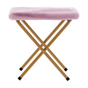 English Elm Gwen Oversize Portable Faux Fur Moon Chair Set with Folding Ottoman for Ultimate Comfort & Style Dusty Purple Fabric/Soft Gold Frame FV-FMC-025-FR-DTPRP-SGD-GG