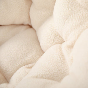 English Elm Gwen 23" Kids Cozy Mini Folding Saucer Chair - Plush Upholstery for Safe, Stylish Relaxation Space Ivory Faux Fur/Soft Gold Frame FV-FMC-030-IV-SGD-GG