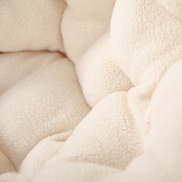 English Elm Gwen 23" Kids Cozy Mini Folding Saucer Chair - Plush Upholstery for Safe, Stylish Relaxation Space Ivory Faux Fur/Soft Gold Frame FV-FMC-030-IV-SGD-GG