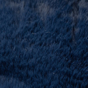 English Elm Gwen 23" Kids Cozy Mini Folding Saucer Chair - Plush Upholstery for Safe, Stylish Relaxation Space Navy Faux Fur/Soft Gold Frame FV-FMC-030-NV-SGD-GG