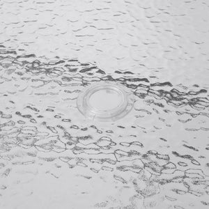 English Elm Tory Commercial Grade Rectangular Patio Table with Tempered Glass Top for Outdoor Dining & Gatherings Clear Top/Black Frame 27.5"W x 47.25"L FV-FRB7-120-7W-BLK-GG