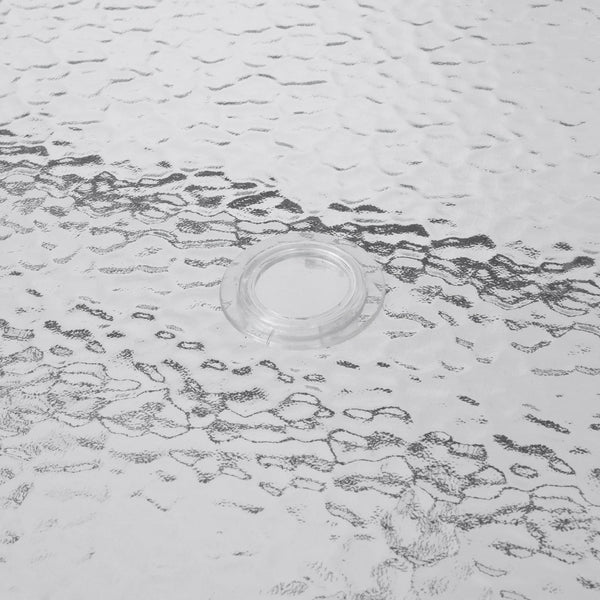 English Elm Tory Commercial Grade Rectangular Patio Table with Tempered Glass Top for Outdoor Dining & Gatherings Clear Top/Black Frame 27.5"W x 47.25"L FV-FRB7-120-7W-BLK-GG