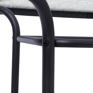 English Elm Tory Commercial Grade Rectangular Patio Table with Tempered Glass Top for Outdoor Dining & Gatherings Clear Top/Black Frame 27.5"W x 47.25"L FV-FRB7-120-7W-BLK-GG