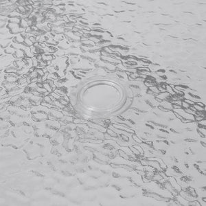 English Elm Tory Commercial Grade Rectangular Patio Table with Tempered Glass Top for Outdoor Dining & Gatherings Clear Top/Silver Frame 27.5"W x 47.25"L FV-FRB7-120-7W-SV-GG