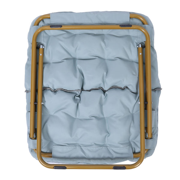 English Elm Archer 28" Oversized Faux Fur Saucer Chair - Stylish, Portable Comfort for Dorms and Living Spaces Aqua Fabric/Soft Gold Frame FV-FSC-027-DTAQ-SGD-GG