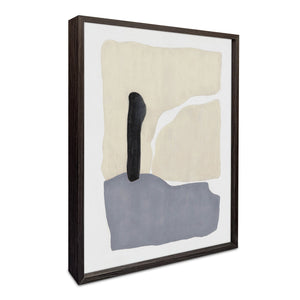 Moe's Home Naya Framed Print - Contemporary Abstract Art In Warm And Cool Tones For Modern Gallery Decor Multicolor Print On Paper,Solid Pine Frame Fx-1274-37