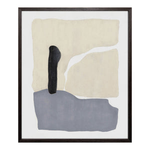 Moe's Home Naya Framed Print - Contemporary Abstract Art In Warm And Cool Tones For Modern Gallery Decor Multicolor Print On Paper,Solid Pine Frame Fx-1274-37