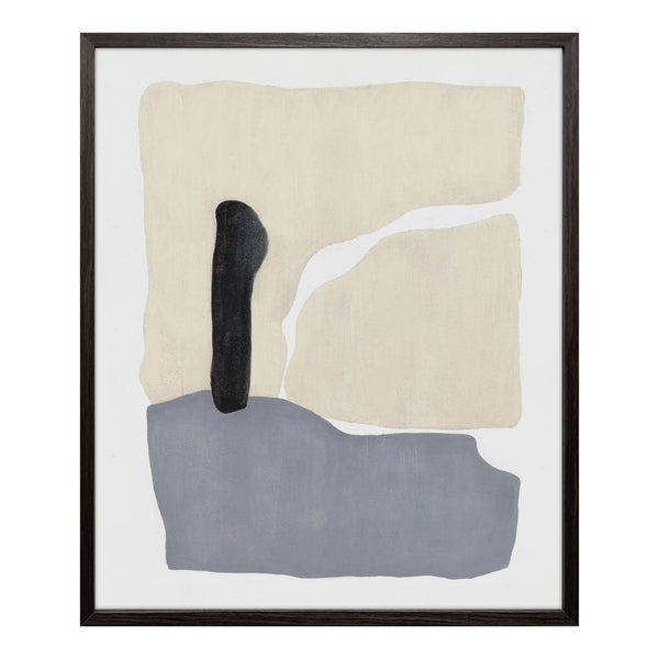 Moe's Home Naya Framed Print - Contemporary Abstract Art In Warm And Cool Tones For Modern Gallery Decor Multicolor Print On Paper,Solid Pine Frame Fx-1274-37