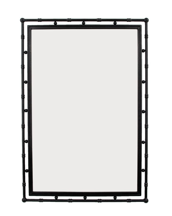 Zeugma Fx15438 Stunning Black Wall Mirror - Handmade Metal Frame With Beveled Edges, 30x43 Inches   Fx15438 Black