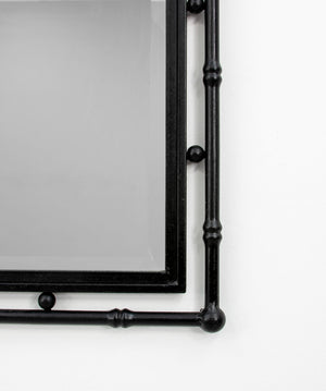 Zeugma Fx15438 Stunning Black Wall Mirror - Handmade Metal Frame With Beveled Edges, 30x43 Inches   Fx15438 Black