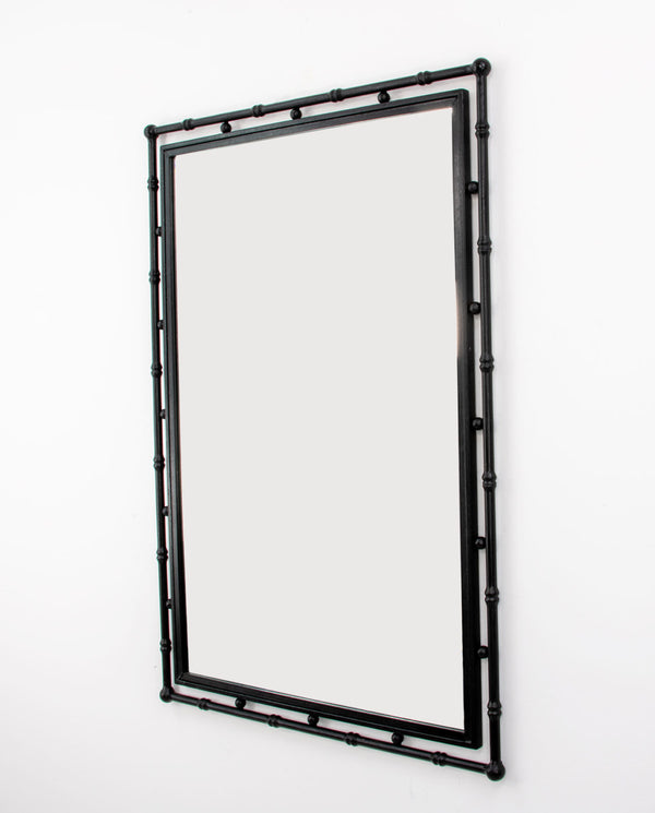 Zeugma Fx15438 Stunning Black Wall Mirror - Handmade Metal Frame With Beveled Edges, 30x43 Inches   Fx15438 Black