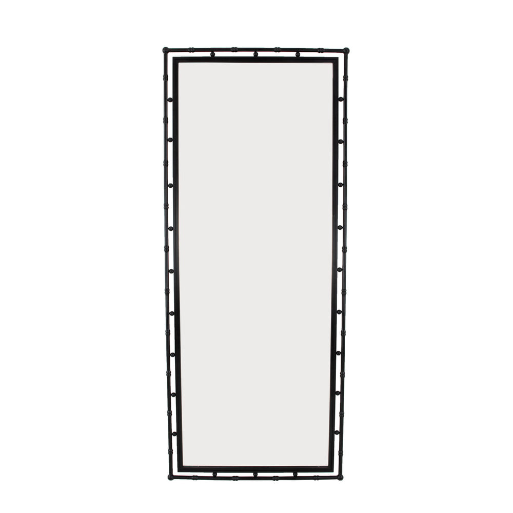 Zeugma Fx15440 Elegant Full Length Mirror - Versatile Vertical Or Horizontal Design For Stylish Spaces Matte Black Finish Metal And Mirror Fx15440 Black