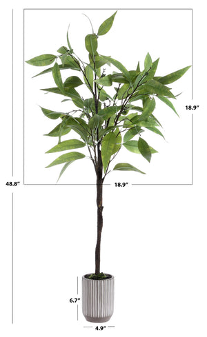 Safavieh FAUX Eucalyptus Potted Tree - Realistic Greenery for Home or Office, Low Maintenance Decor Solution FXP1000A