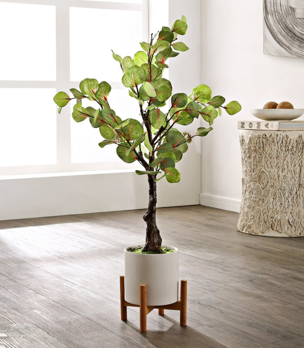 Safavieh FAUX 34.25-Inch Potted Eucalyptus Tree - Lifelike Greenery for Home, Office, or Retail Decor FXP1001A